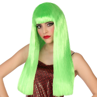 Verkleedpruik voor dames met lang stijl haar   Groen   Carnaval/party