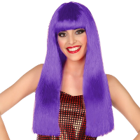 Verkleedpruik voor dames met lang stijl haar   Paars   Carnaval/party