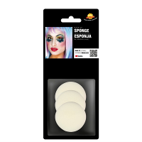 3X stuks schmink / make up sponsjes rond   Grimas sponsje rond   Schminken