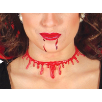 Bloederige nek ketting   volwassenen   kunststof   Horror/Halloween verkleed accessoires   choker