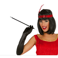 Carnaval Sigaretten houder Flapper   zwart   charleston/jaren 20 stijl