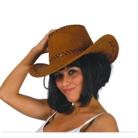 Carnaval verkleed Cowboy hoed Dallas   lichtbruin   voor volwassenen   Western thema