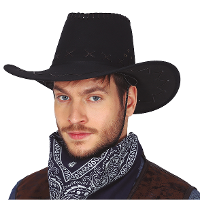 Carnaval verkleed Cowboy hoed Dallas   zwart   voor volwassenen   Western thema