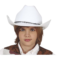 Carnaval verkleed Cowboy hoed El Paso   wit   kinderen   Western thema