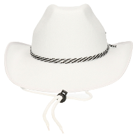 Carnaval verkleed Cowboy hoed Memphis   wit   volwassenen   Western thema