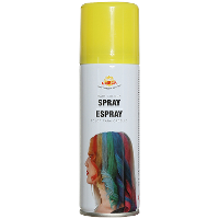 Carnaval verkleed haar verf/spray   geel   spuitbus   125 ml