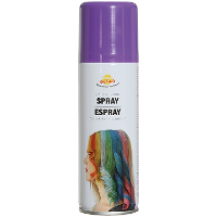 Carnaval verkleed haar verf/spray   paars   spuitbus   125 ml