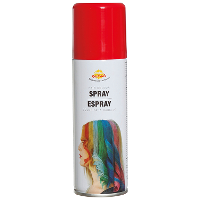 Carnaval verkleed haar verf/spray   rood   spuitbus   125 ml
