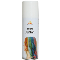 Carnaval verkleed haar verf/spray   wit   spuitbus   125 ml