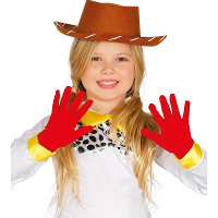 Carnaval verkleed handschoenen voor kinderen   rood   kostuum accessoires