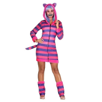 Carnaval verkleed kostuum kat/poes   gestreept   dames   dierenpakken   3 delig