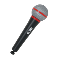 Carnaval verkleed namaak microfoon   kunststof   26 cm   popster/presentator