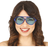 Carnaval/verkleed party bril Aviator   blauw   volwassenen   Voor bij een verkleedkleding kostuum