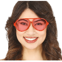 Carnaval/verkleed party bril Aviator   rood   volwassenen   Voor bij een verkleedkleding kostuum