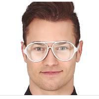 Carnaval/verkleed party bril Aviator   wit   volwassenen   Voor bij een verkleedkleding kostuum