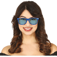 Carnaval/verkleed party bril   blauw   volwassenen   Voor bij een verkleedkleding kostuum