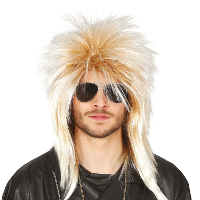 Carnaval verkleed pruik punk/rockster   blond   heren/dames   one size   foute party