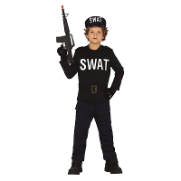 Carnaval verkleed set   Politie/swat kostuum   voor jongens/meisjes