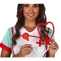 Carnaval verkleed stethoscoop dokter/zuster   rood   thema feest accessoires