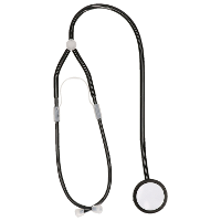 Carnaval verkleed stethoscoop   dokter/zuster   zwart   thema feest accessoires