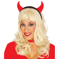 Diadeem met duivelsoortjes voor dames   Duivelhoorntjes   Halloween/horror verkleed accessoires