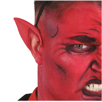 Duivels/demonen oren   rood   kunststof   volwassenen   duivelsoren   Halloween accessoires