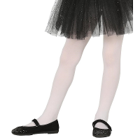 Fiesta Guirca Carnaval verkleed panty   voor meisjes   wit   15 denier   3 tot 6 jaar