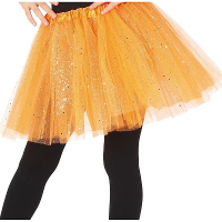 Fiesta Petticoat/tutu rokje   meisjes   oranje   31 cm   Tule onderrokje   kinderen