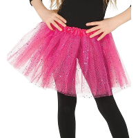 Fiesta Petticoat/tutu rokje   meisjes   roze   31 cm   Tule onderrokje   kinderen