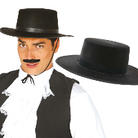 Fiestas Flamencohoed   zwart   vilt   spaans thema   one size   heren