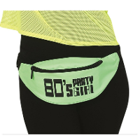 Foute 80s/90s print party heuptasje   neon groen   jaren 80/90 verkleed accessoires   volwassenen