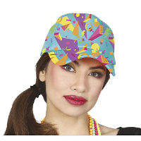 Foute 80s/90s print party pet   mintgroen   jaren 80/90 verkleed accessoires   volwassenen onze size