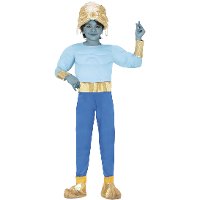 Geest in de lamp kostuum   blauw   voor jongens  geest djinn   1001 nacht thema