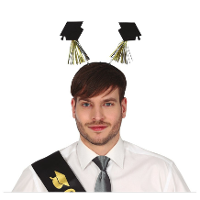 Geslaagd/diploma gehaald verkleed diadeem/haarband   afstudeer thema feest accessoires