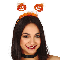 Halloween diadeem   pompoen   one size   oranje