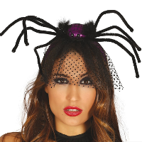 Halloween diadeem   spin en sluier   one size   paars