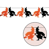 Halloween heks slinger   300 cm   Halloween/horror decoratie/versiering   Heksen slingers