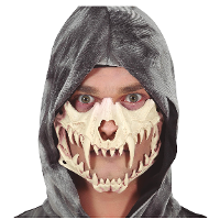 Horror masker skelet tanden   PVC   volwassenen   Halloween   doodskop   verkleedmasker