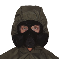 Horror verkleed gasmasker voor volwassenen   zwart   Halloween verkleedaccessoires   feestmaskers