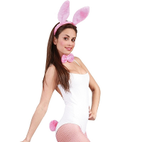 Fiestas Guirca Konijnen/bunny verkleedsetje   roze   dames   Carnaval/themafeest