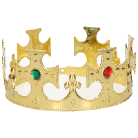 Koning/koningin/prinsen kroon   goud   voor volwassenen   7 x 59 cm   kunststof