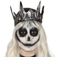 Koning/koninginnen verkleed kroon  zilver   Halloween verkleedaccessoires   dames