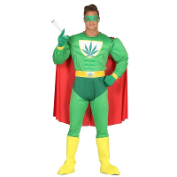 Marihuana man superheld verkleedkleding kostuum   voor heren   groen   carnaval