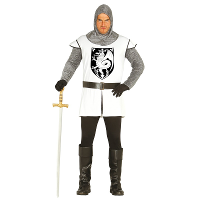 Middeleeuwse ridder verkleed kostuum   wit   voor heren   Verkleedkleding   Carnaval