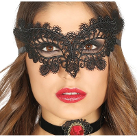Oogmasker   zwart kant   dames   gemaskerd bal masker