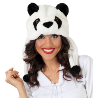Panda beer verkleed muts voor volwassenen   Carnaval   Dierenkop mutsen/hoeden