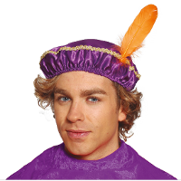 Pietenmuts   paars   voor volwassenen   Pietenbaret   baret   Sint en Piet verkleedaccessoires