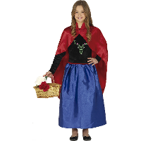 Prinsessen verkleed jurk/kostuum   blauw/rood/zwart   voor meisjes   prinses   zus ijsprinses   incl