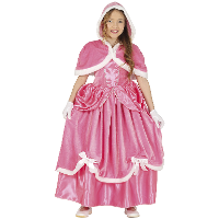 Prinsessen verkleed jurk   roze   winter prinsessenjurk   voor kinderen