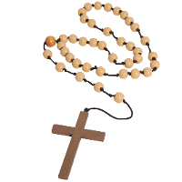 Rozenkrans ketting   90 cm   priesters/nonnen   Carnaval   sieraden